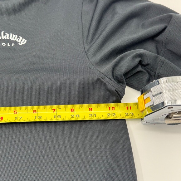 Callaway Mens Classic Golf Black Polo Shirt Large Breathable Performance - Picture 7 of 11